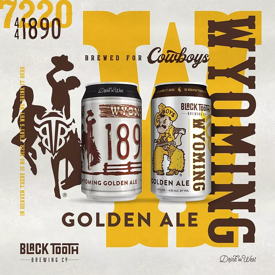 Black Tooth Brewing Wyoming Golden Ale UW partnership can artwork